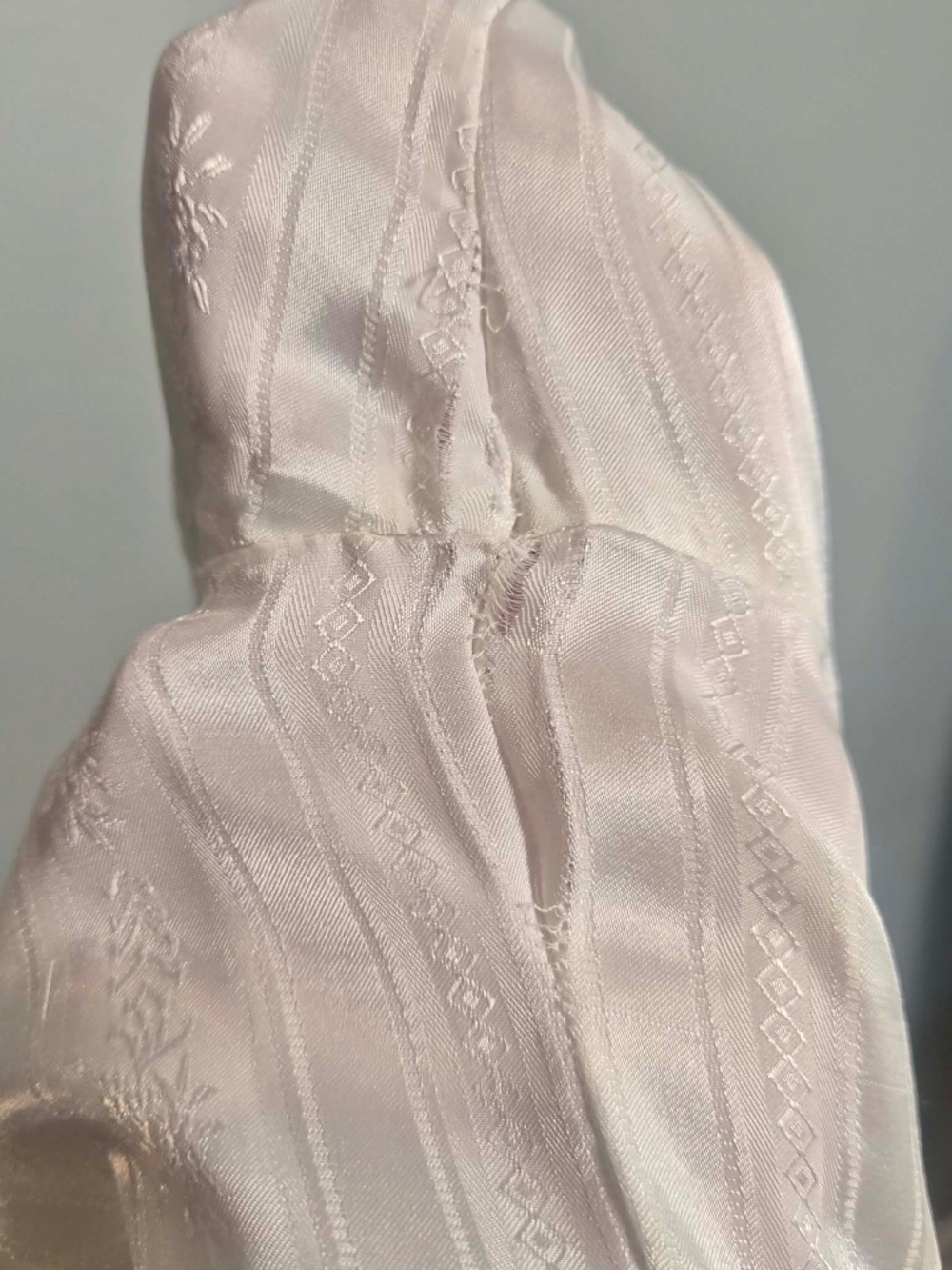 Victoria Secret Vintage 80s Gold Label Romantic Ivory Satin 2 Piece Pajama Set M - Picture 10 of 15